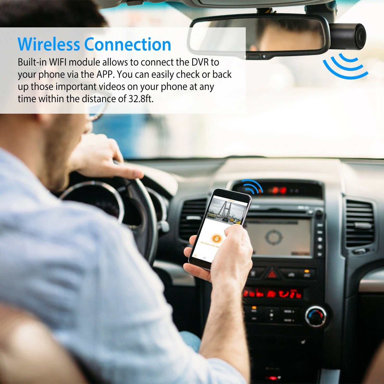 1080P HD Wireless Wifi Car Dvr Camera Dash Cam G-sensor Video Recorder 360 Degree Night Vision Driving Recorder Black - Premium Car Rear View Camera from Rapidvehicles - Just $38.99! Shop now at Rapidvehicles