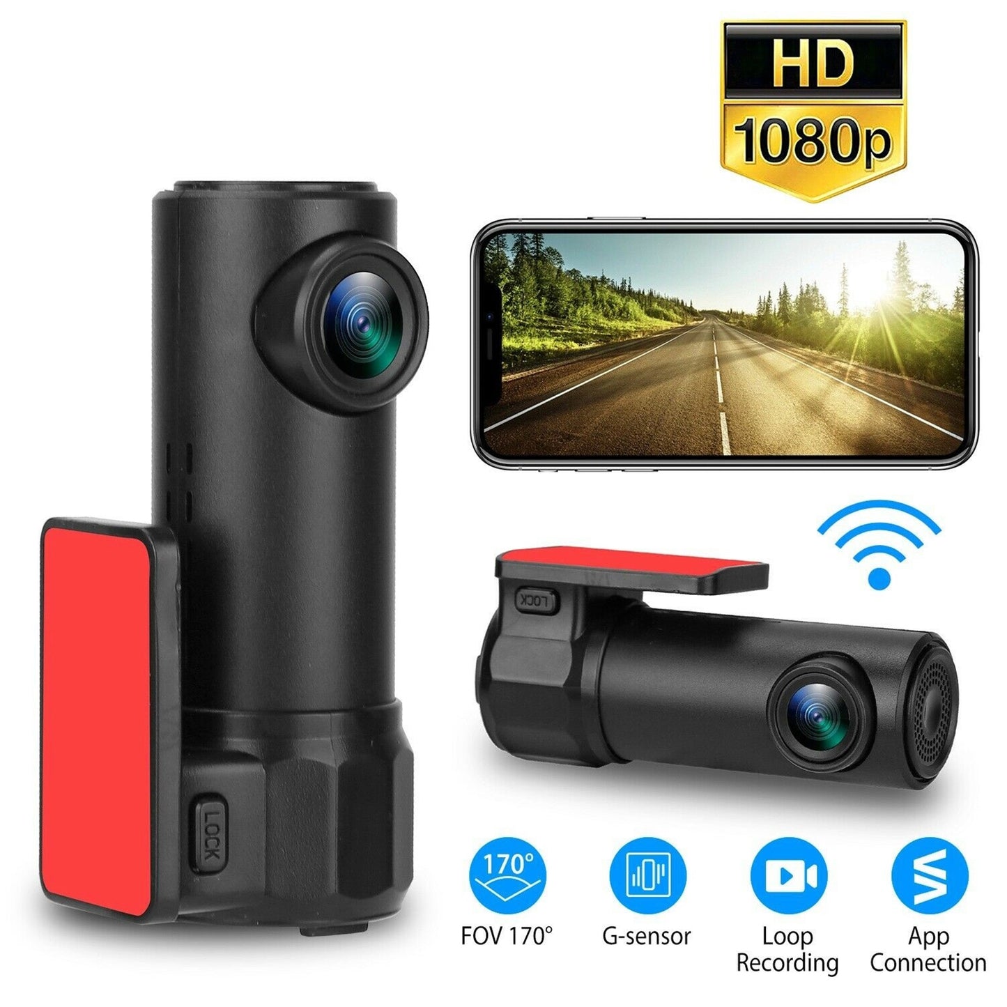 1080P HD Wireless Wifi Car Dvr Camera Dash Cam G-sensor Video - Premium Car Rear View Camera from Rapidvehicles - Just $53.99! Shop now at Rapidvehicles