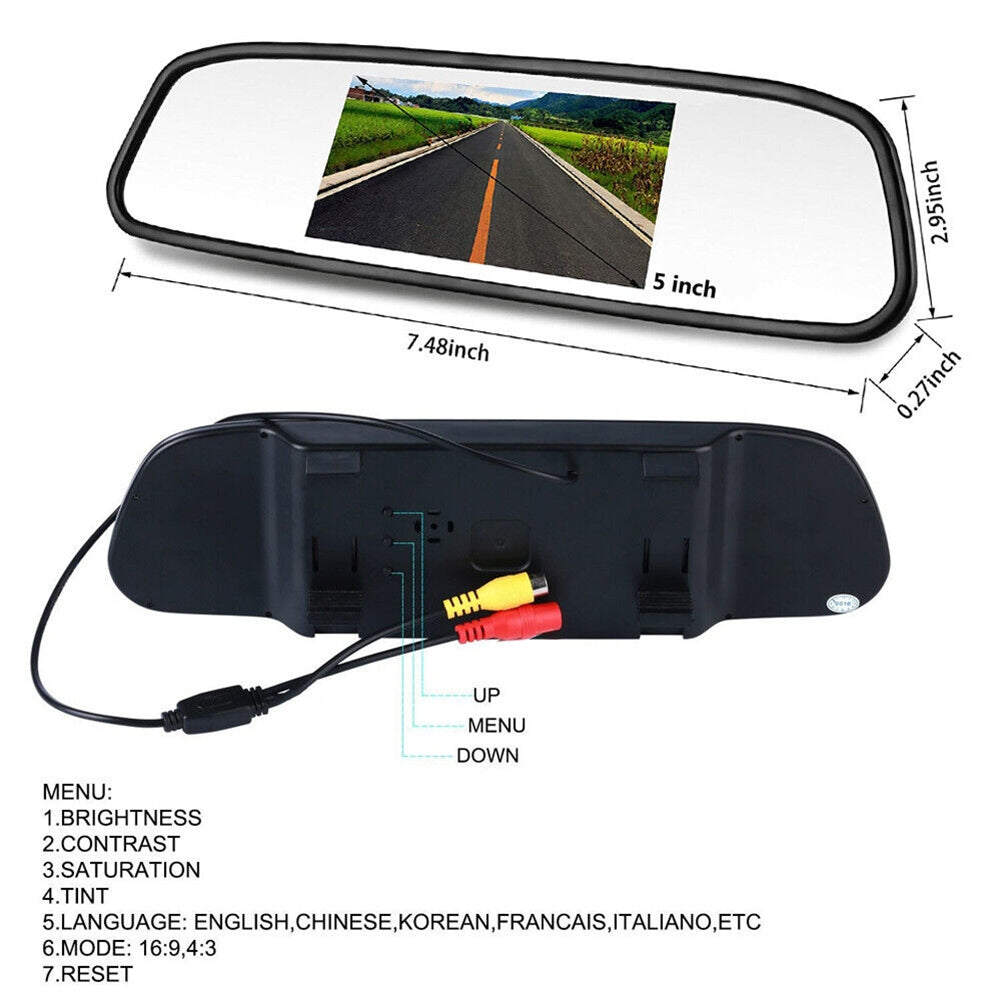 5-inch Mirror Monitor HD Car Backup Camera Rear View System Night - Premium Other Car Electronics from Rapidvehicles - Just $63.99! Shop now at Rapidvehicles