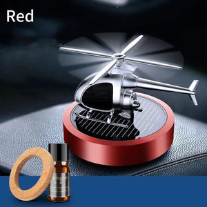 US Air Freshener Helicopter Ornaments Solar Energy Rotating Aromatherapy Diffuser Interior Perfume Supplies Decoration Accessories red - Premium Automotive from Rapidvehicles - Just $46.14! Shop now at Rapidvehicles