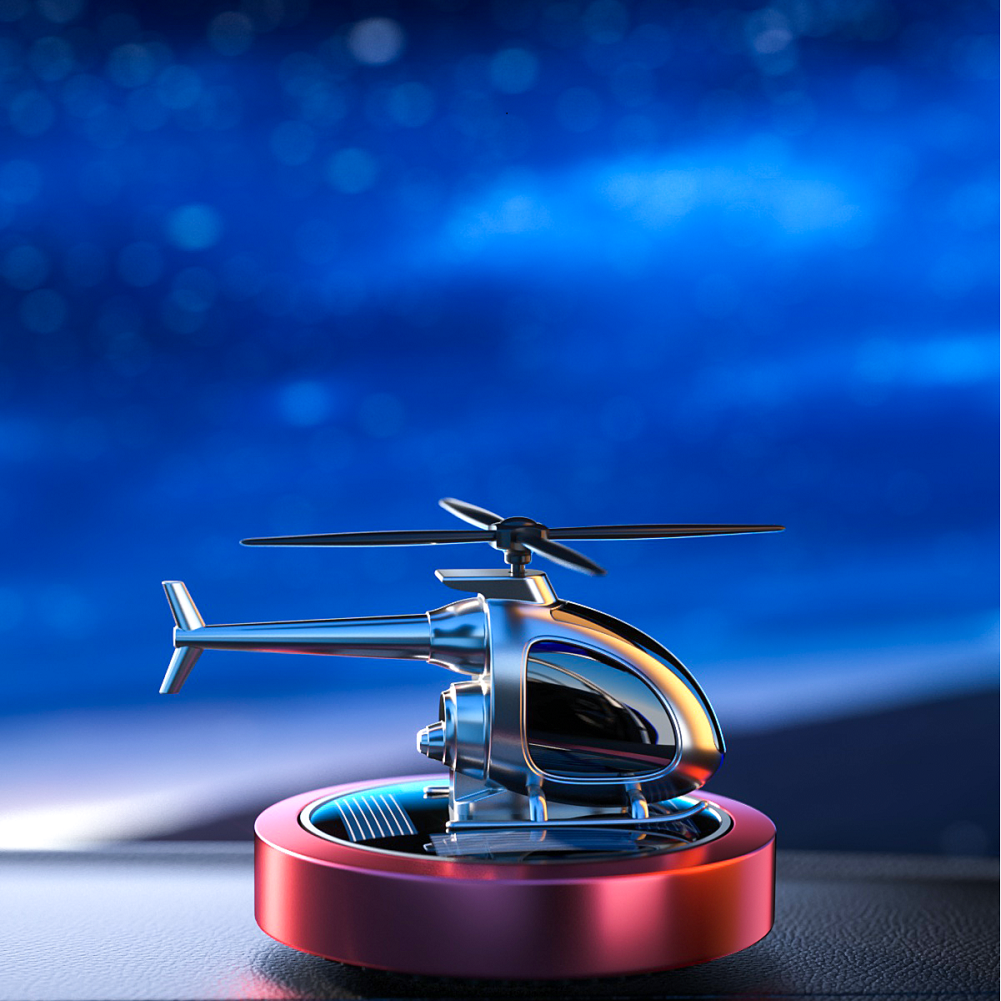 US Air Freshener Helicopter Ornaments Solar Energy Rotating - Premium Automotive from Rapidvehicles - Just $46.14! Shop now at Rapidvehicles