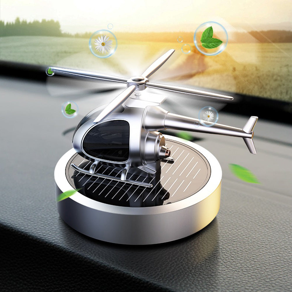 US Air Freshener Helicopter Ornaments Solar Energy Rotating Aromatherapy Diffuser Interior Perfume Supplies Decoration Accessories red - Premium Automotive from Rapidvehicles - Just $46.14! Shop now at Rapidvehicles