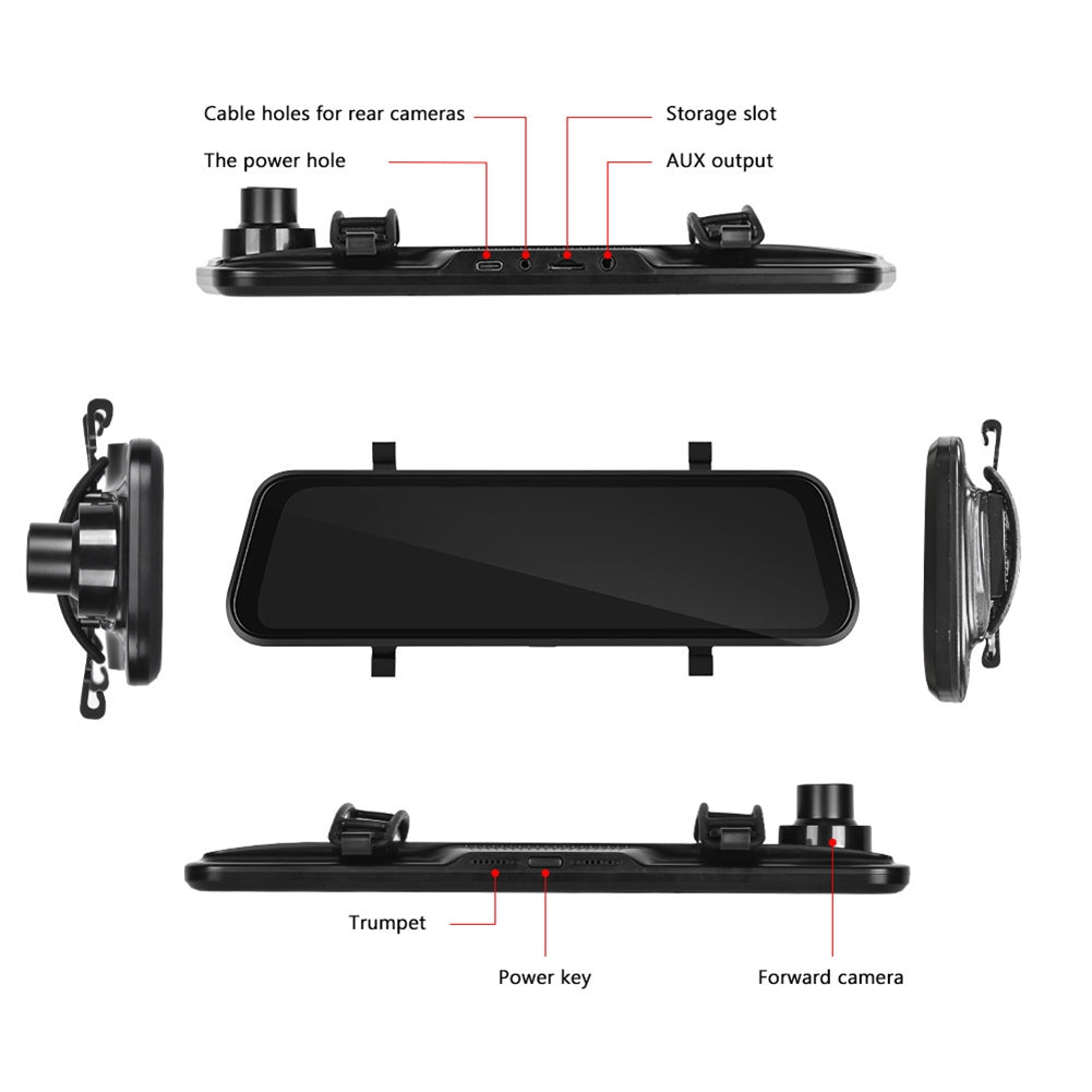 9.66-inch Car Multimedia Player FM Carplay 24 Hours Monitoring HD - Premium Car Rear View Camera from Rapidvehicles - Just $149.39! Shop now at Rapidvehicles