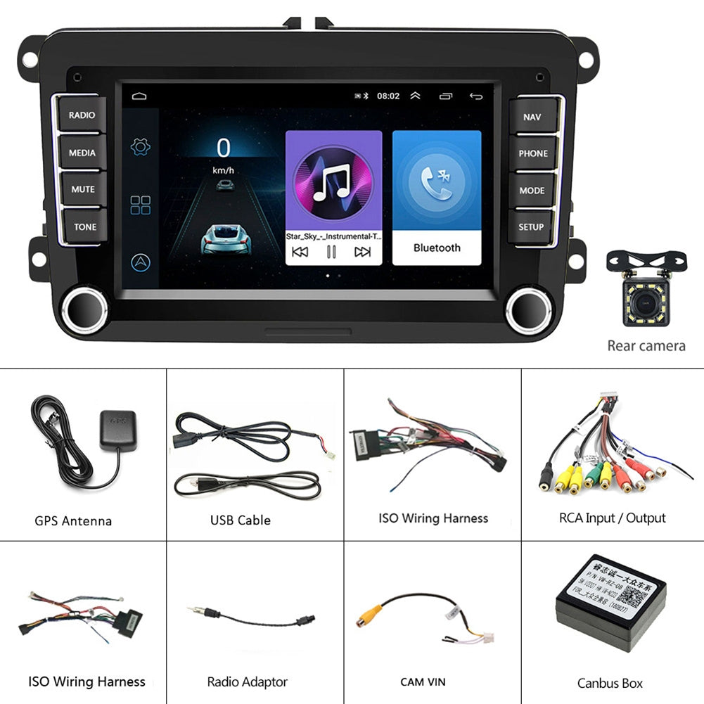 2-din 7-inch Android Car Navigation Central Control Large-screen Built-in Wireless Carplay Radio for Volkswagen - Premium Car Rear View Camera from Rapidvehicles - Just $139.99! Shop now at Rapidvehicles