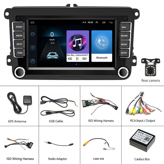 2-din 7-inch Android Car Navigation Central Control Large-screen - Premium Car Rear View Camera from Rapidvehicles - Just $152.99! Shop now at Rapidvehicles