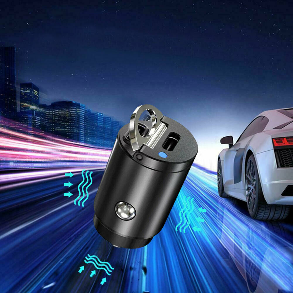 Mini Dual USB Type-c Pd Car Phone Charger Black - Premium Car Chargers from Rapidvehicles - Just $23.99! Shop now at Rapidvehicles