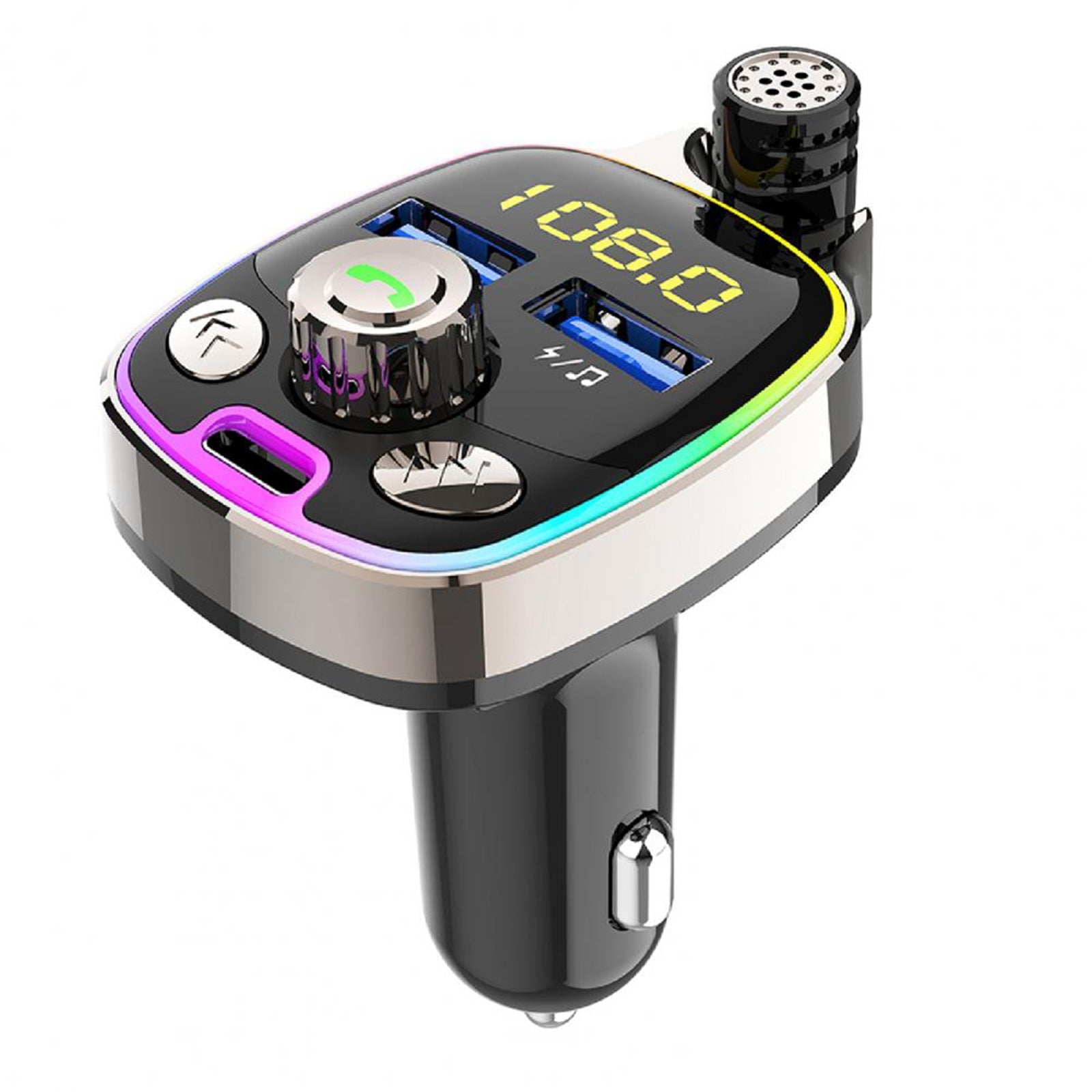 Car Bluetooth Fm Transmitter Pd Dual Usb Fast Charger Black - Premium Car Chargers from Rapidvehicles - Just $26.99! Shop now at Rapidvehicles