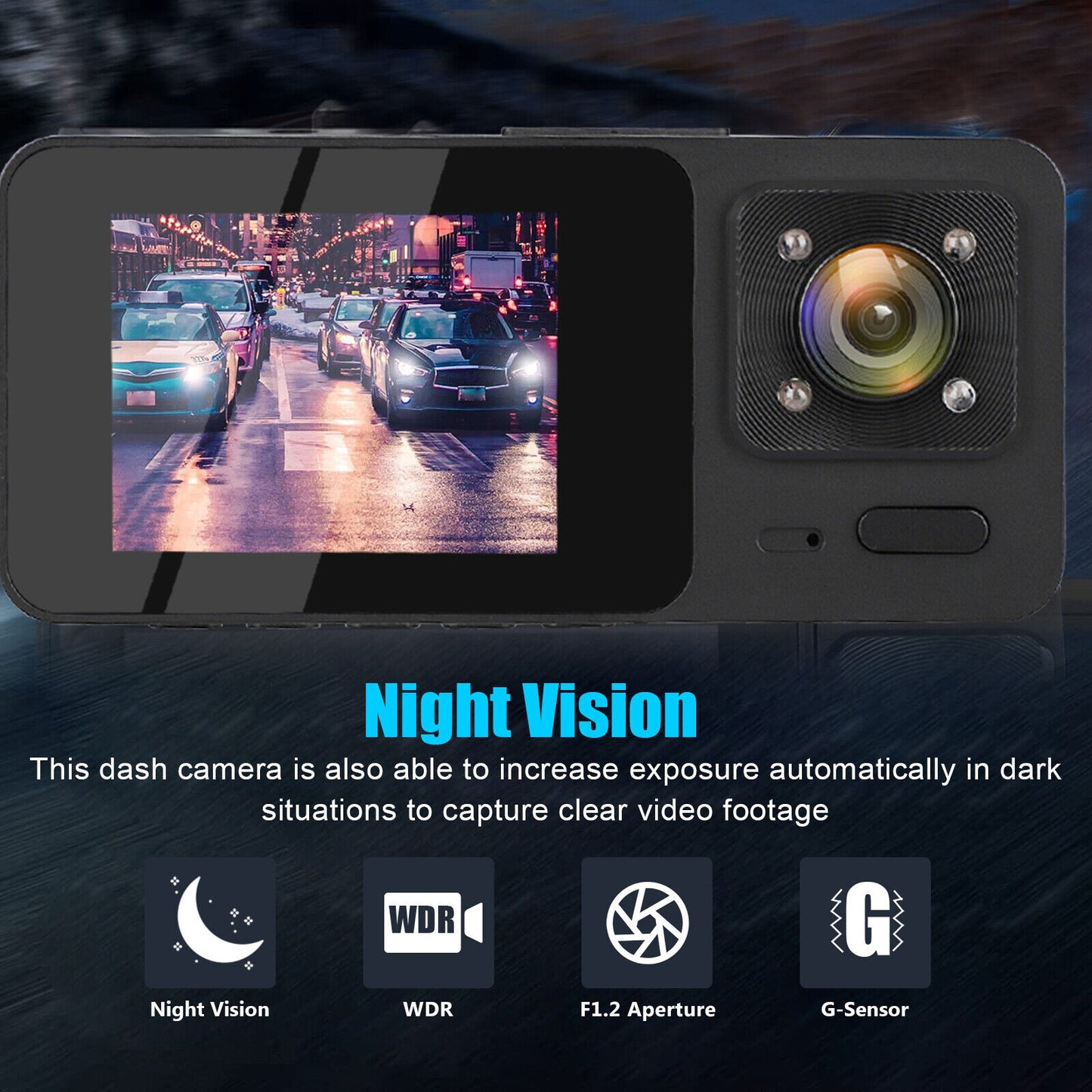 2 Inch 1080p Dash Cam Car DVR Infrared Night Vision Recorder - Premium Car Rear View Camera from Rapidvehicles - Just $76.99! Shop now at Rapidvehicles