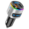 Bc41 Car Fm Transmitter Bluetooth MP3 Player Charger Cigarette Lighter Silver - Premium Car Chargers from Rapidvehicles - Just $33.99! Shop now at Rapidvehicles