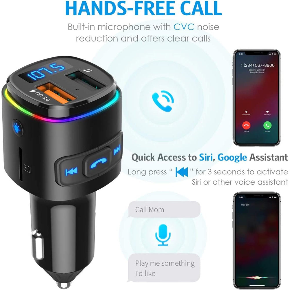 Bc41 Car Fm Transmitter Bluetooth MP3 Player Charger Cigarette - Premium Car Chargers from Rapidvehicles - Just $44.99! Shop now at Rapidvehicles