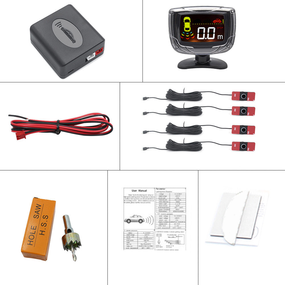 Car Parking Sensor Set Lcd Display 4 Probe 80db Buzzer Alarm - Premium Other Car Electronics from Rapidvehicles - Just $45.99! Shop now at Rapidvehicles