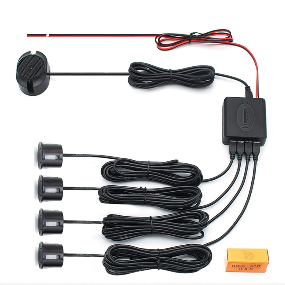 Car Parking Sensor 4 Sensors Probe 22mm with Buzzer Reversing Backup Radar Buzzer System Black - Premium Other Car Electronics from Rapidvehicles - Just $34.67! Shop now at Rapidvehicles