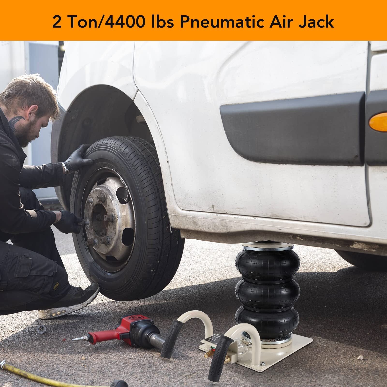 US CHEINAUTO Car Jack 3 Ton 6600LBS Triple Air Bag Jack With Short Handle Lifting Height Up To 15.75 Inch - Premium Jacks & Jack Stands from Rapidvehicles - Just $199.99! Shop now at Rapidvehicles