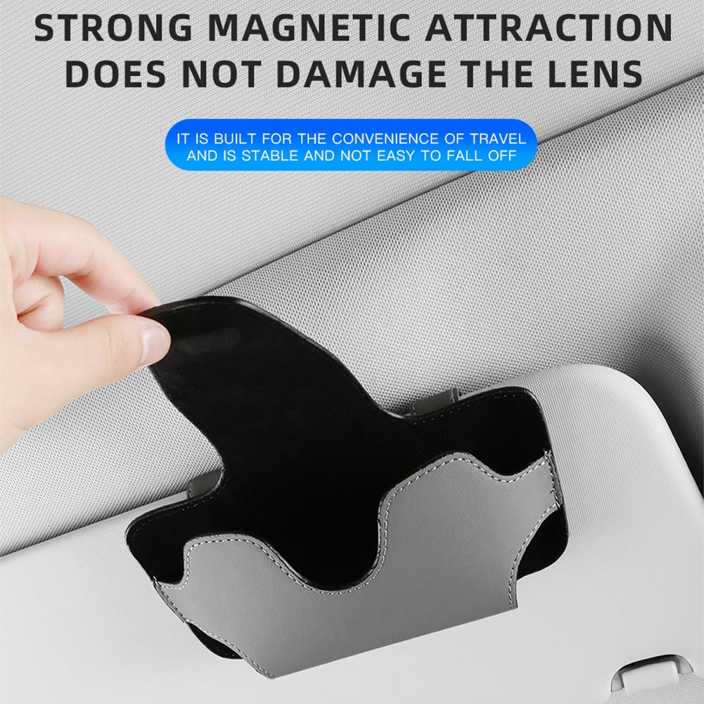 Magnetic Car Sun Visor Storage Box Reusable Visor Sunshade Glasses Case Organizer Grey - Premium Car Organizers from Rapidvehicles - Just $20.32! Shop now at Rapidvehicles