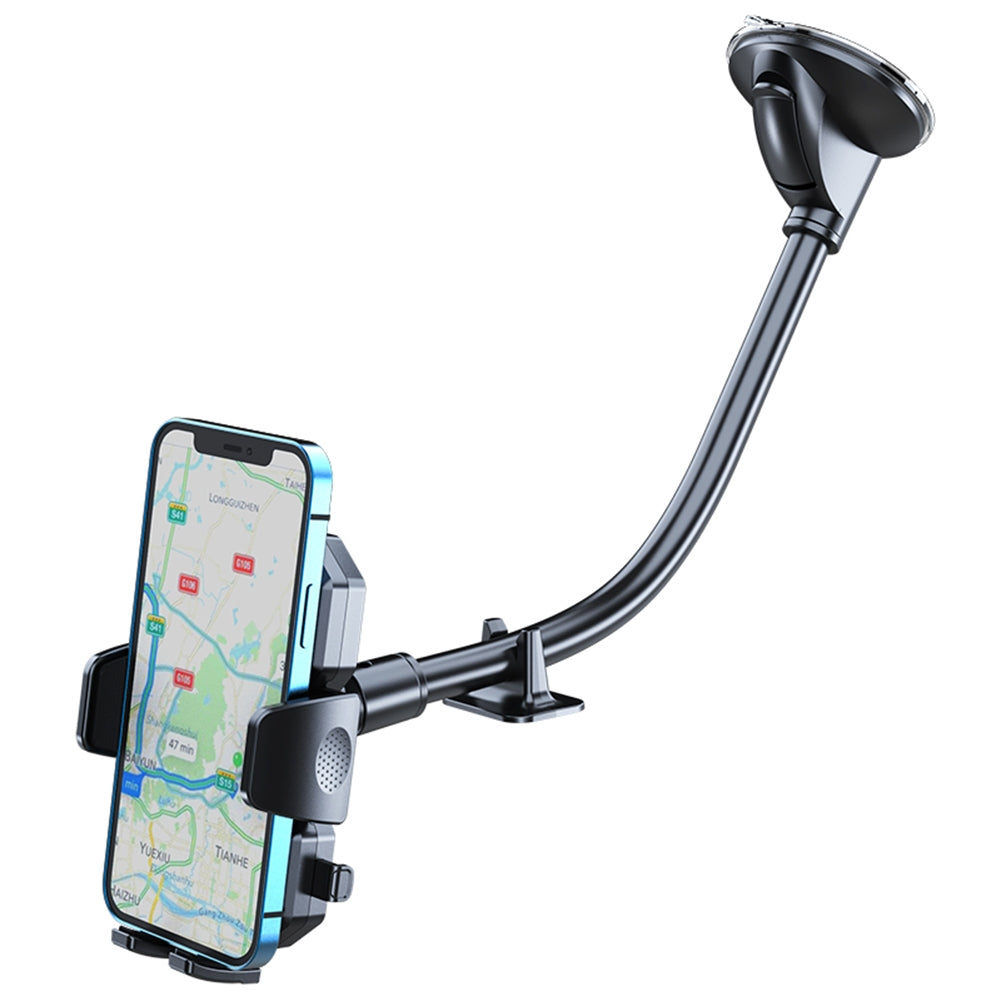 Windshield Car Phone Mount Holder Flexible Hose Extension Dashboard Suction Cup Bracket Black - Premium Car Mounts & Holders from Rapidvehicles - Just $22.99! Shop now at Rapidvehicles