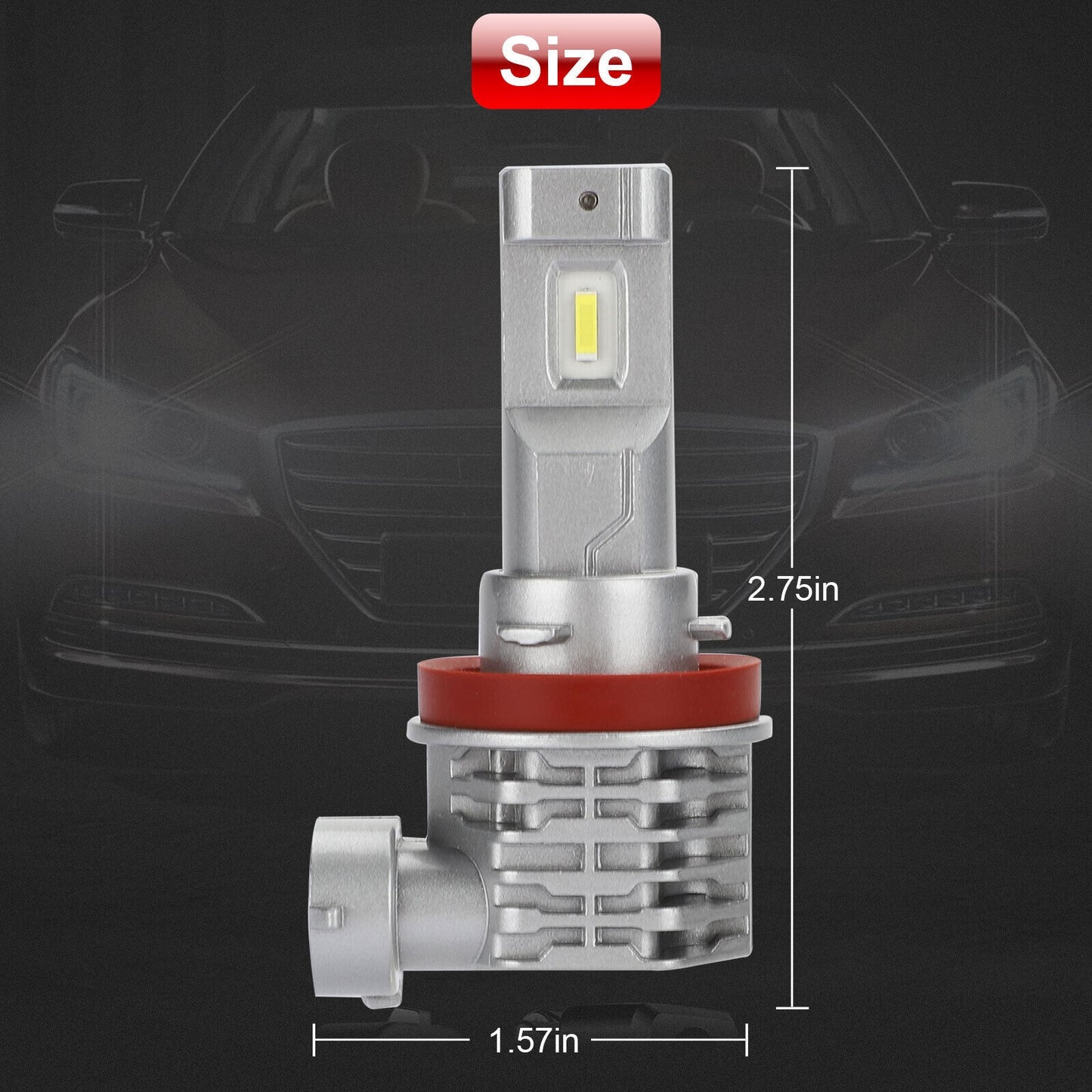 2pcs Car Led Headlight Kit H11 H9 H8 Super Bright Fog Lamp - Premium Car LED Lights from Rapidvehicles - Just $46.99! Shop now at Rapidvehicles