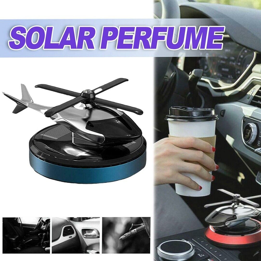 Solar Energy Rotating Helicopter Aroma Diffuser Car Air Freshener - Premium Car Air Purifier from Rapidvehicles - Just $41.99! Shop now at Rapidvehicles