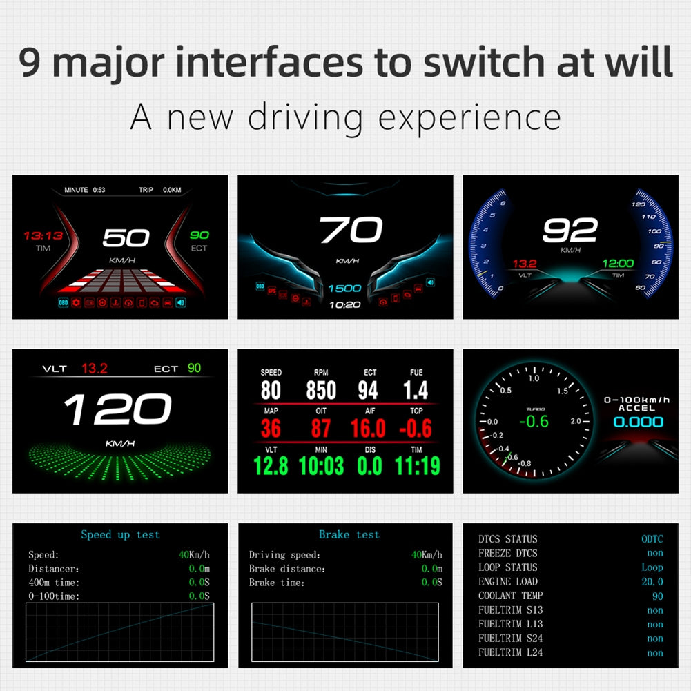 HD Car Hud Head Up Display Obd System Speedometer Speed Alarm Monitor Black - Premium Car DVR from Rapidvehicles - Just $55.92! Shop now at Rapidvehicles