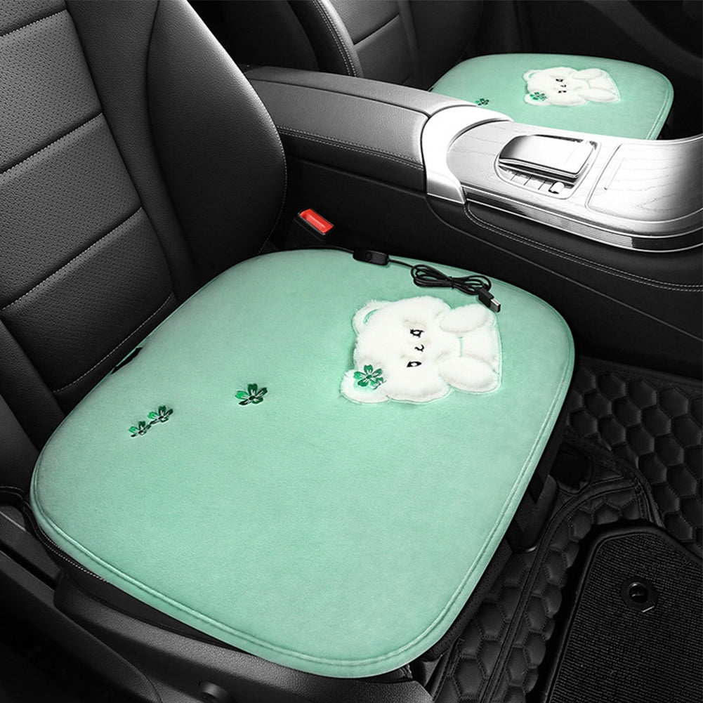 Heated Seat Cushion Pad Comfortable Seat Protector Cartoon Plush Heating Square Cushion USB Powered Yellow - Premium Car Seat Cushion from Rapidvehicles - Just $25.99! Shop now at Rapidvehicles