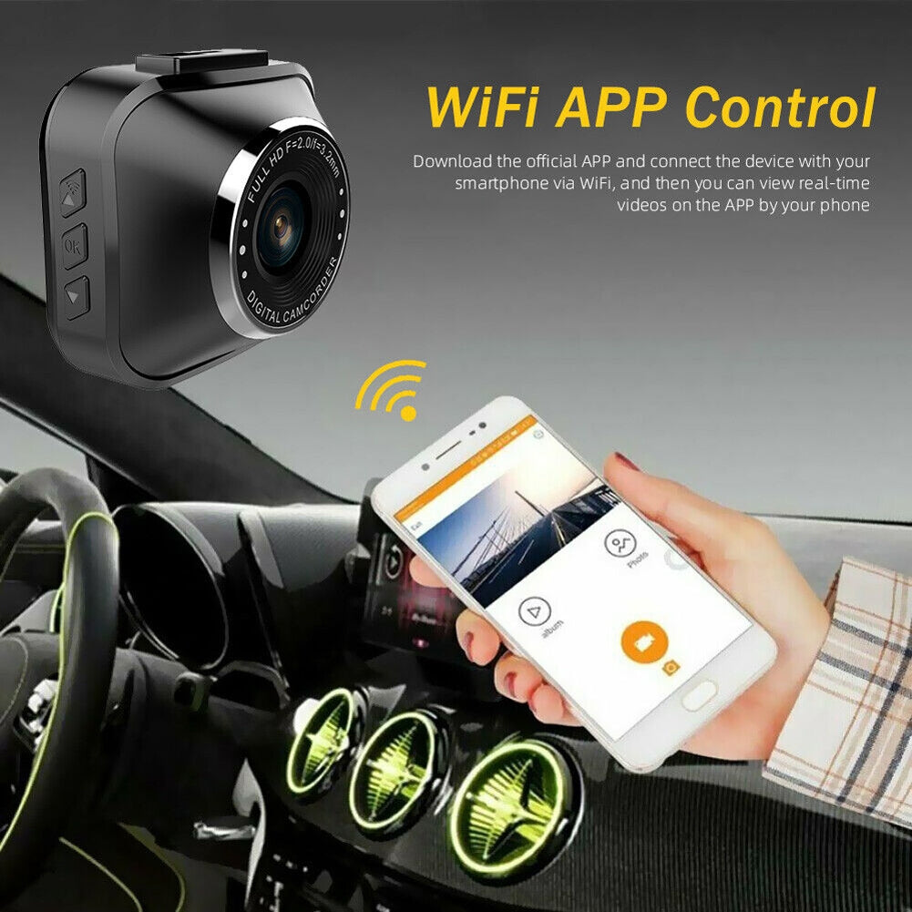 1080P HD Wifi Car Dash Cam DVR Camera 2 Inch Ips Screen Driving Recorder G-sensor Night Vision Camcorder Black - Premium Car Rear View Camera from Rapidvehicles - Just $48.05! Shop now at Rapidvehicles