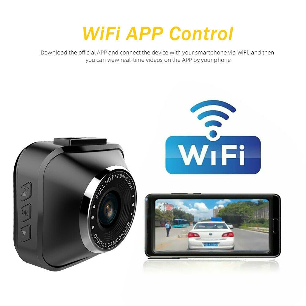 1080P HD Wifi Car Dash Cam DVR Camera 2 Inch Ips Screen Driving Recorder G-sensor Night Vision Camcorder Black - Premium Car Rear View Camera from Rapidvehicles - Just $48.05! Shop now at Rapidvehicles