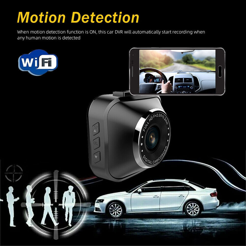 1080P HD Wifi Car Dash Cam DVR Camera 2 Inch Ips Screen Driving Recorder G-sensor Night Vision Camcorder Black - Premium Car Rear View Camera from Rapidvehicles - Just $48.05! Shop now at Rapidvehicles