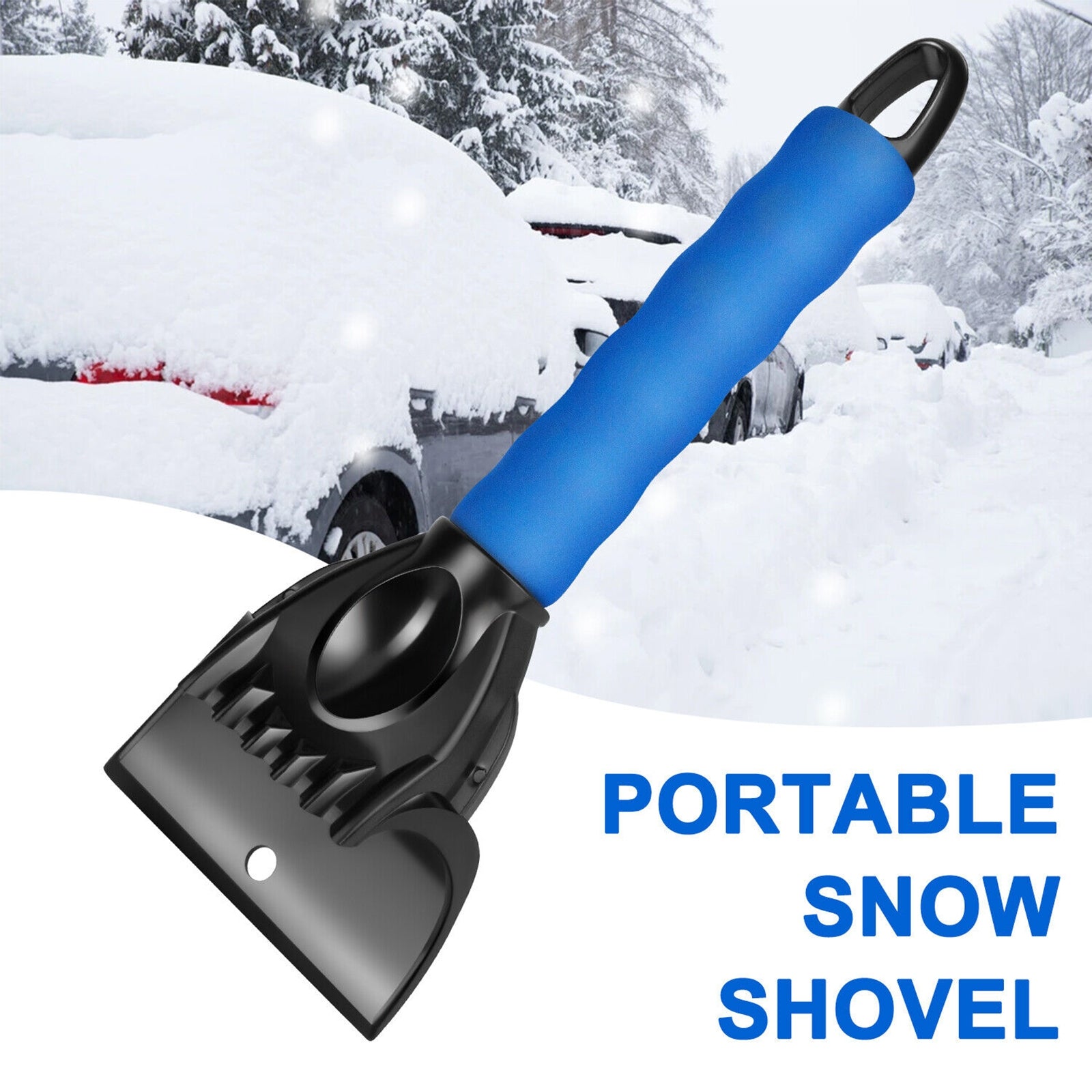 Car Ice Scraper Snow Frost Removal Shovel Defrost Winter Snow Clearing Tool for Windshield Black - Premium Car Wash Tools from Rapidvehicles - Just $12.78! Shop now at Rapidvehicles