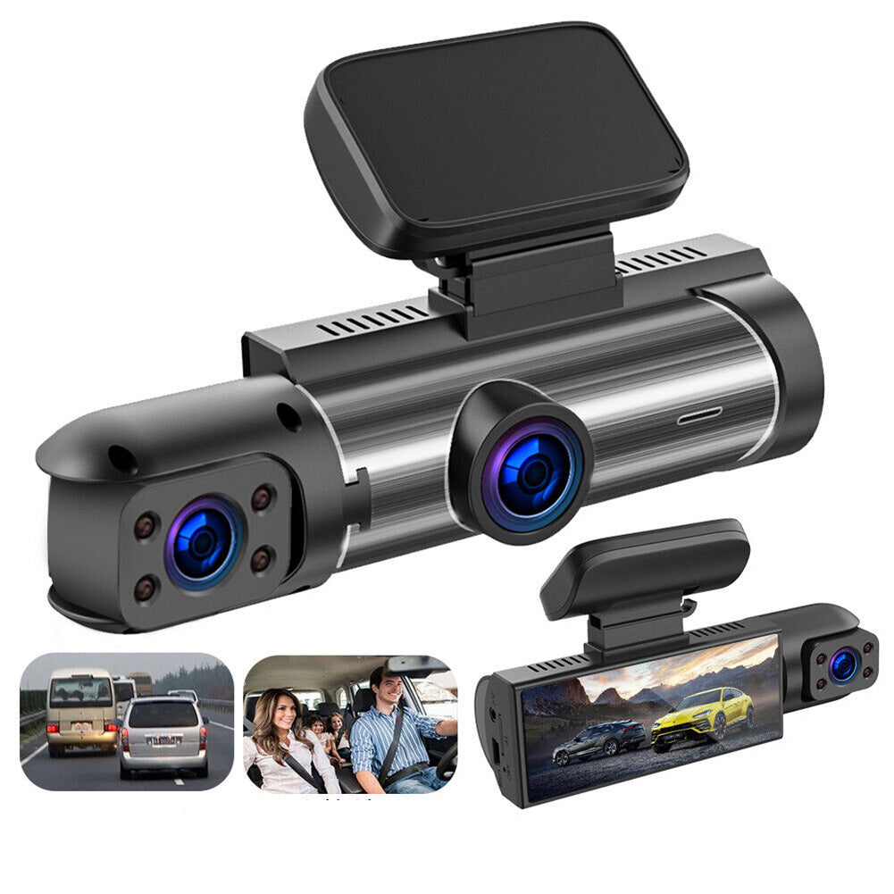 Dash Cam 3.16-inch Dual-lens Driving Recorder Front Inside Camera - Premium Car Rear View Camera from Rapidvehicles - Just $63.99! Shop now at Rapidvehicles