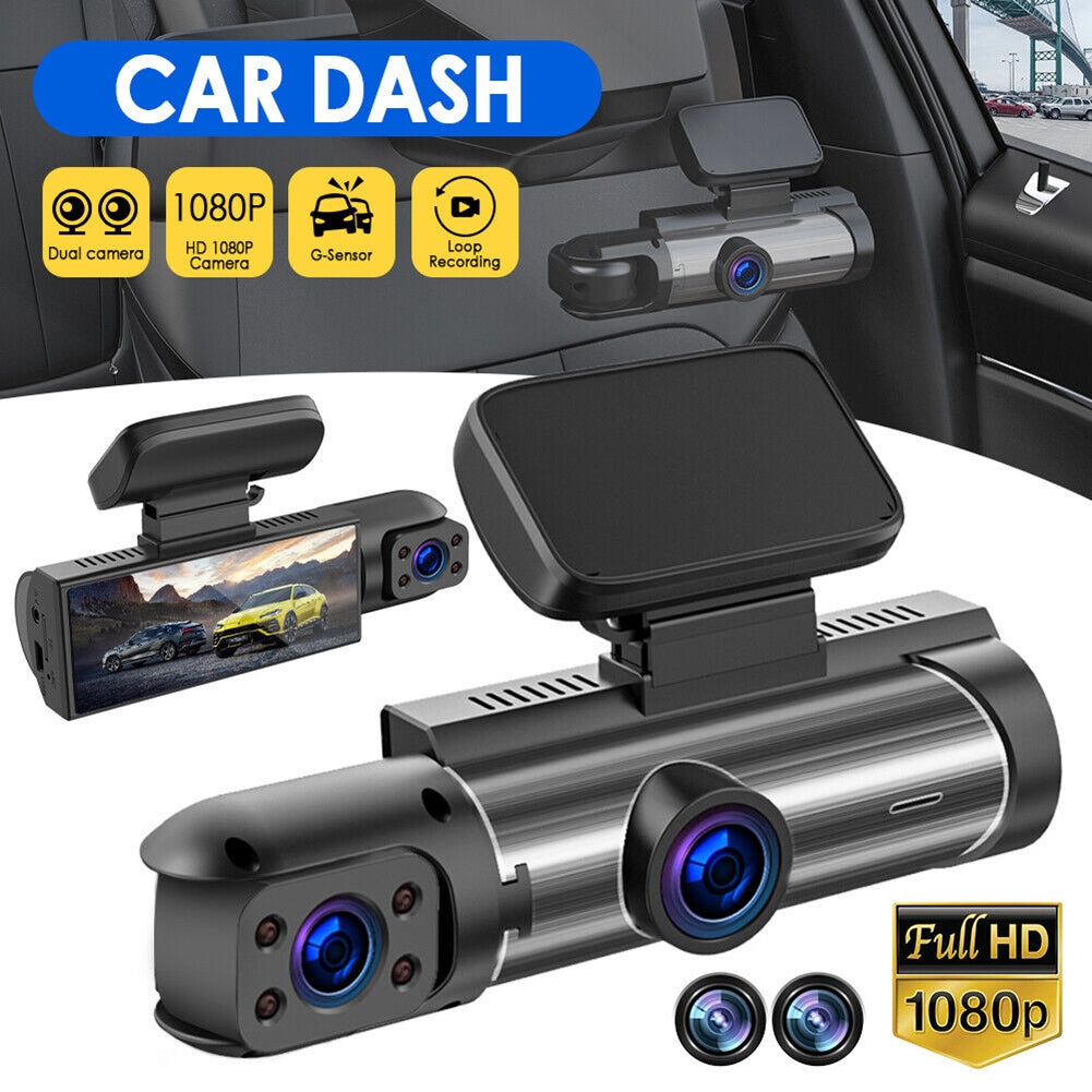 Dash Cam 3.16-inch Dual-lens Driving Recorder Front Inside Camera - Premium Car Rear View Camera from Rapidvehicles - Just $63.99! Shop now at Rapidvehicles