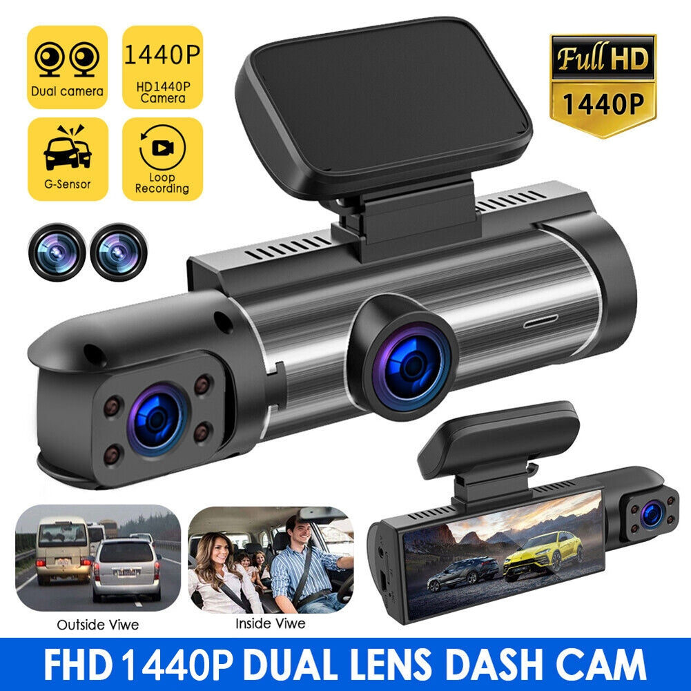 Dash Cam 3.16-inch Dual-lens Driving Recorder Front Inside Camera - Premium Car Rear View Camera from Rapidvehicles - Just $63.99! Shop now at Rapidvehicles