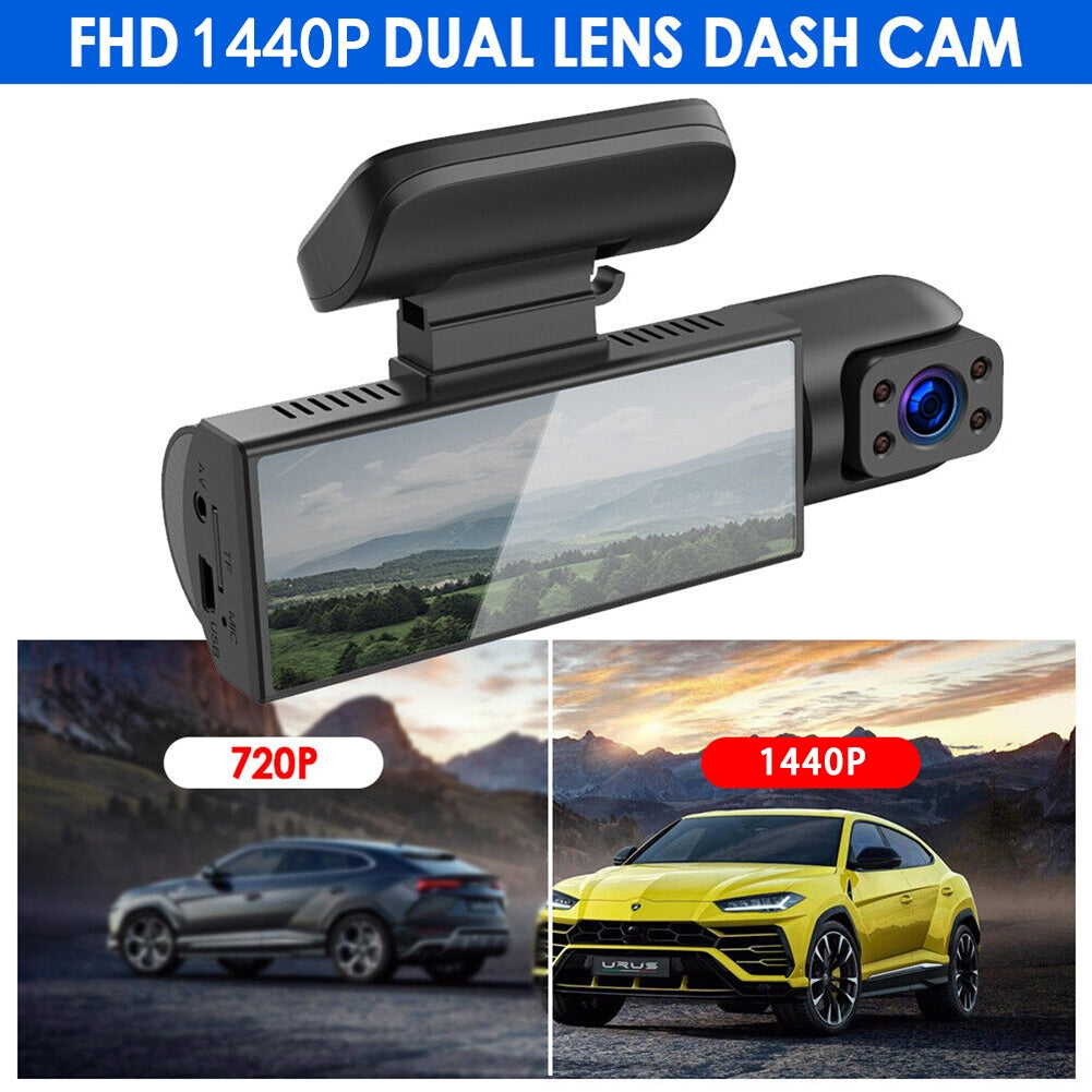 Dash Cam 3.16-inch Dual-lens Driving Recorder Front Inside Camera - Premium Car Rear View Camera from Rapidvehicles - Just $63.99! Shop now at Rapidvehicles