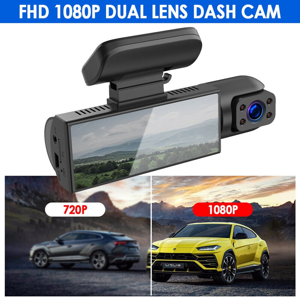 Dash Cam 3.16-inch Dual-lens Driving Recorder Front Inside Camera - Premium Car Rear View Camera from Rapidvehicles - Just $63.99! Shop now at Rapidvehicles