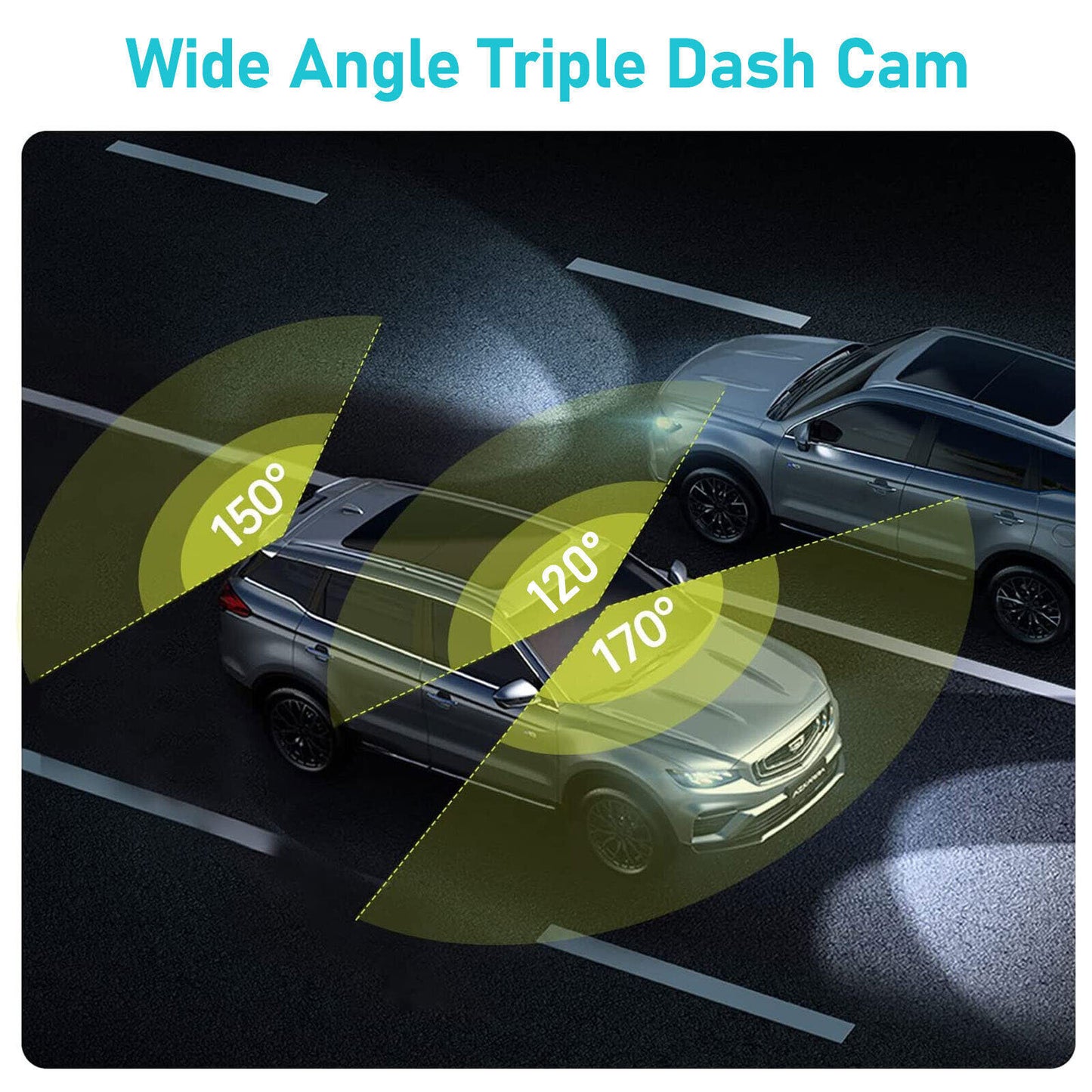 Y15 Car Dvr Dash Cam 3 Cameras Ips Hd 1080p Wide Angle Video - Premium Car Rear View Camera from Rapidvehicles - Just $59.39! Shop now at Rapidvehicles