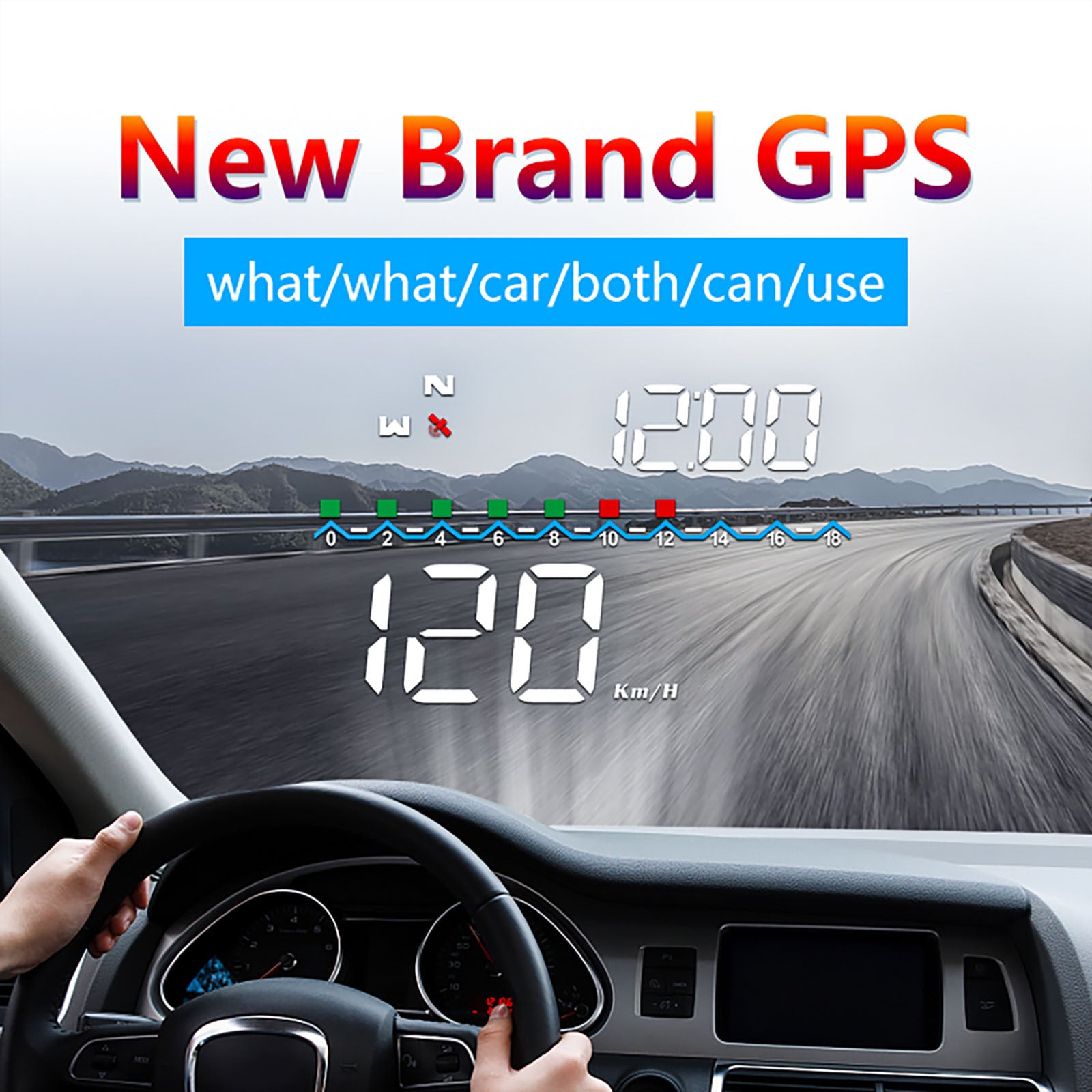 Car Hud Head-up Display Gps System Hd Windshield Projector - Premium Car DVR from Rapidvehicles - Just $52.19! Shop now at Rapidvehicles