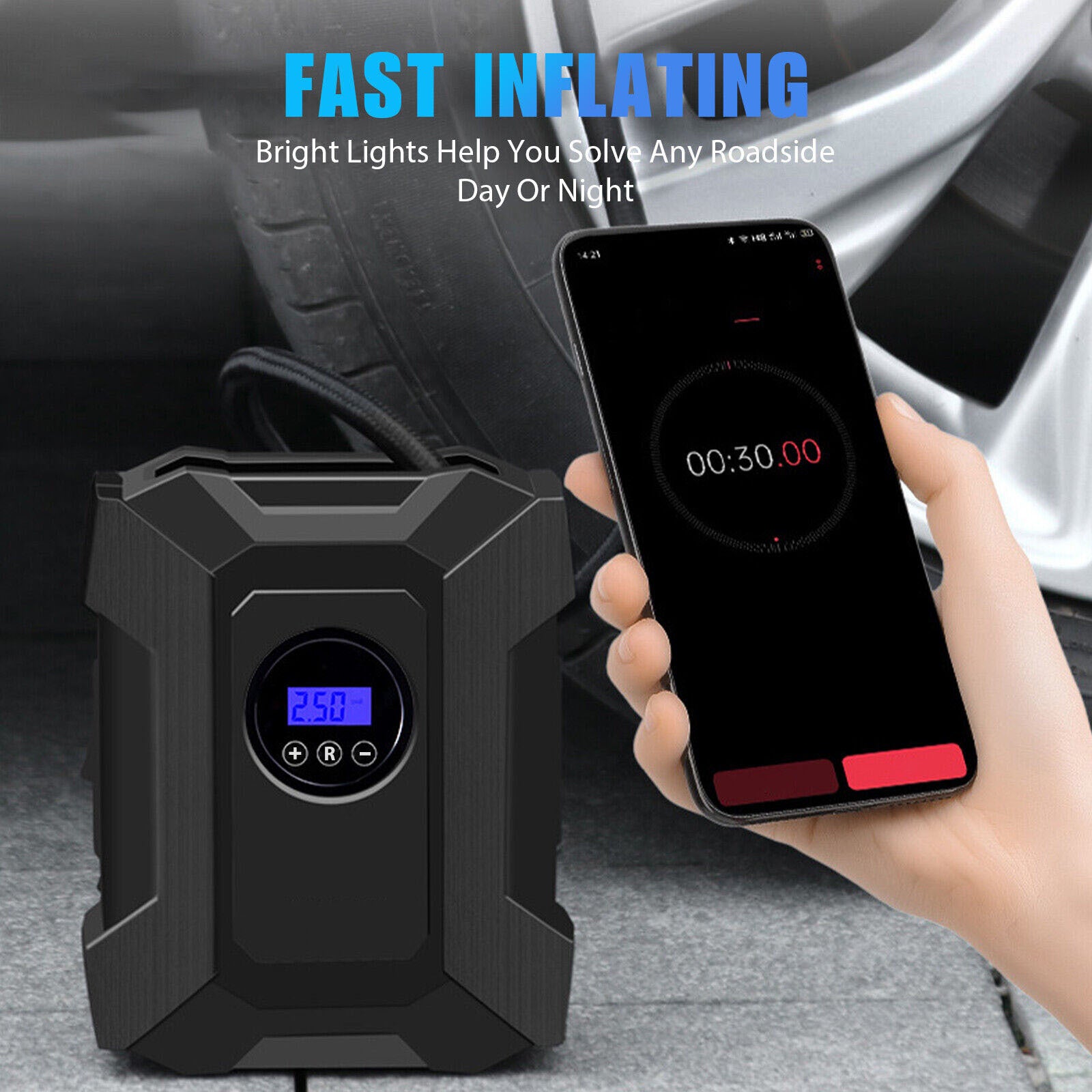 12v 150PSI Car Air Pump Large High-precision Display Portable Electric Tire Air Pump Pointer with line - Premium Other Car Tools from Rapidvehicles - Just $38.42! Shop now at Rapidvehicles