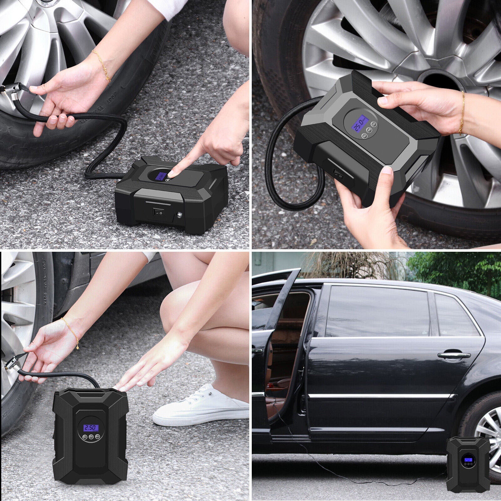 12v 150PSI Car Air Pump Large High-precision Display Portable Electric Tire Air Pump Pointer with line - Premium Other Car Tools from Rapidvehicles - Just $38.42! Shop now at Rapidvehicles