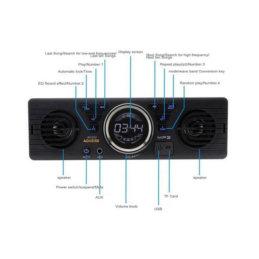 12V Car MP3 Audio Player Bluetooth-compatible Speaker Lossless - Premium Car DVR from Rapidvehicles - Just $69.99! Shop now at Rapidvehicles