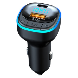 Car Bluetooth Kit Hands-free Mp3 Player Fast Charging Charger Fm Transmitter Black - Premium Car Chargers from Rapidvehicles - Just $18.99! Shop now at Rapidvehicles