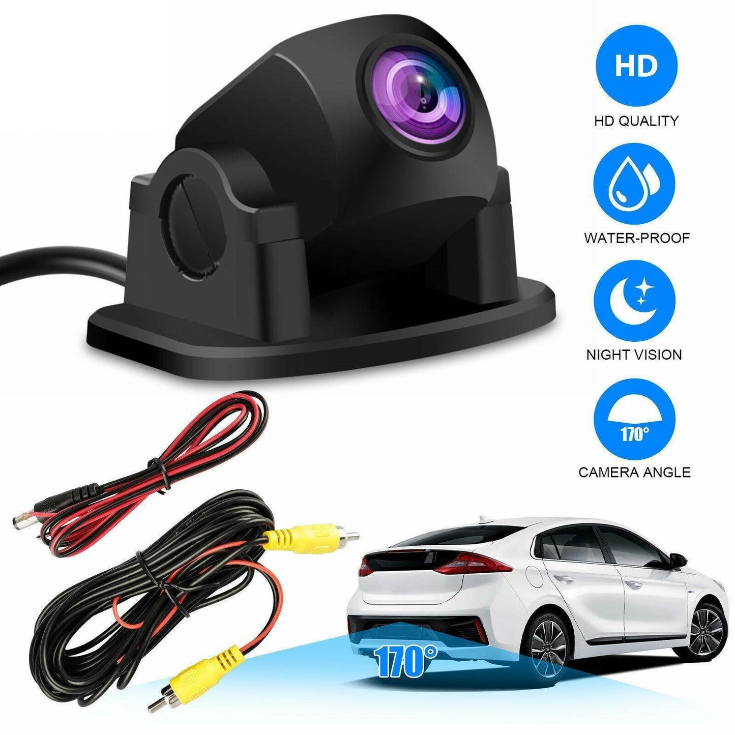 170-degree Hd Cmos Car Backup Camera Front Side Rear View - Premium Car Rear View Camera from Rapidvehicles - Just $37.99! Shop now at Rapidvehicles