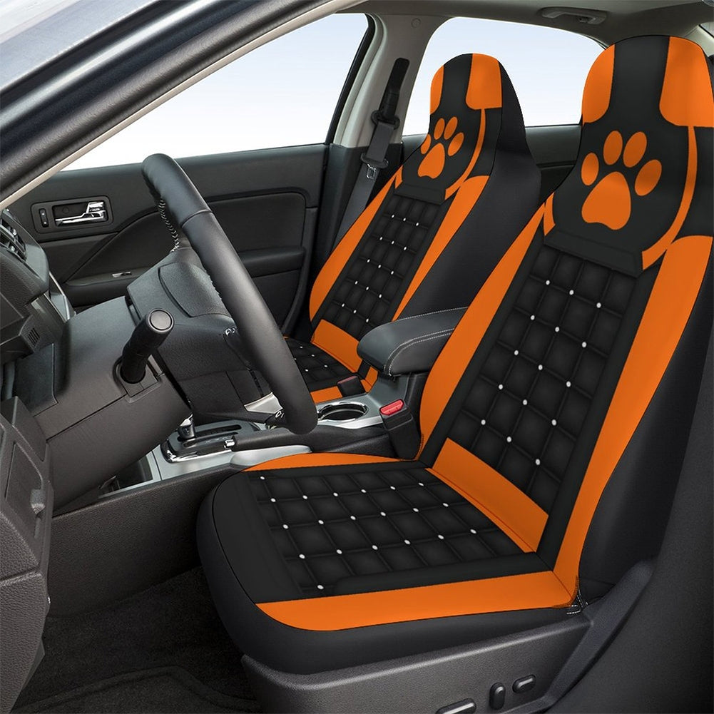 Car Single Seat Cover Cute Footprint Pattern Front Row Seat Cover - Premium Car Seat Cushion from Rapidvehicles - Just $33.99! Shop now at Rapidvehicles