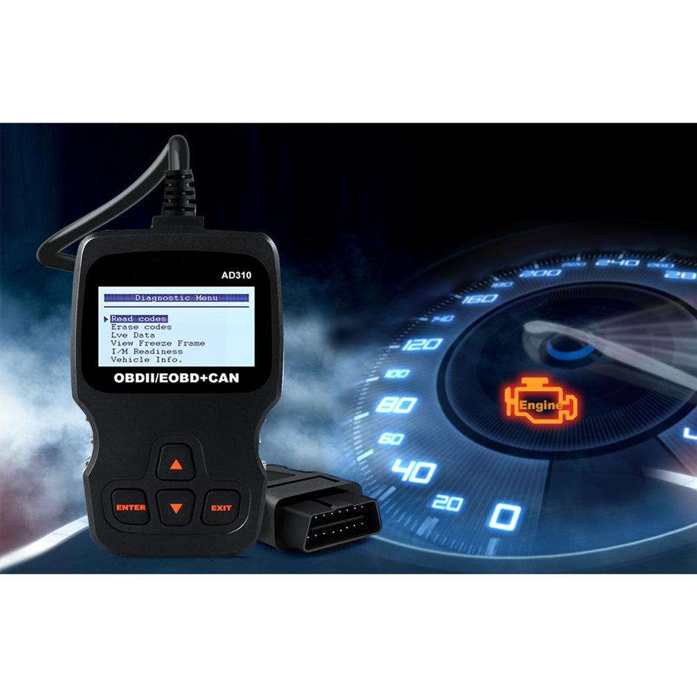 Ad310 Classic Car Fault Detector Obdii Universal Auto Scanner Engine Fault Code Reader Diagnostic Tool Black - Premium OBD & Diagnostic Tools from Rapidvehicles - Just $66.99! Shop now at Rapidvehicles