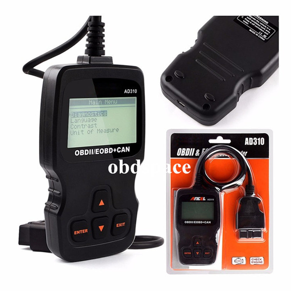 Ad310 Classic Car Fault Detector Obdii Universal Auto Scanner Engine Fault Code Reader Diagnostic Tool Black - Premium OBD & Diagnostic Tools from Rapidvehicles - Just $66.99! Shop now at Rapidvehicles