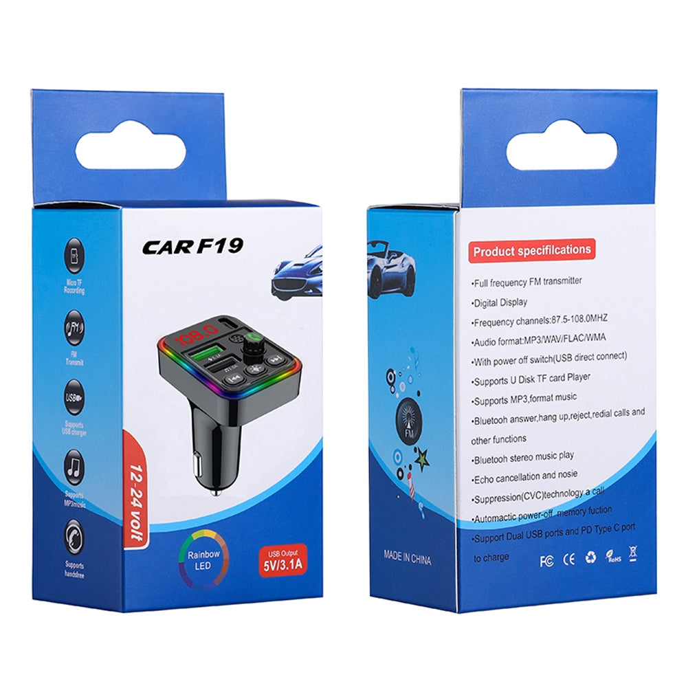 Car Fm Transmitter Cigarette Lighter Type Mp3 Player Bluetooth Hands-free Car Kit Black - Premium Car Chargers from Rapidvehicles - Just $17.99! Shop now at Rapidvehicles