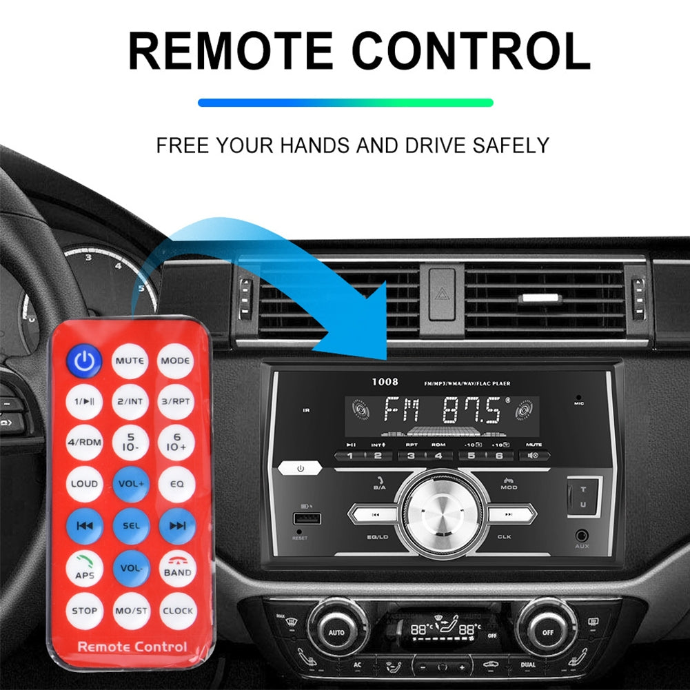 Dual Din Car Mp3 Player Bluetooth Hands Free Iso Interface Ubs Player Multimedia Fm Radio Aux Playback Black - Premium Other Car Electronics from Rapidvehicles - Just $52.99! Shop now at Rapidvehicles