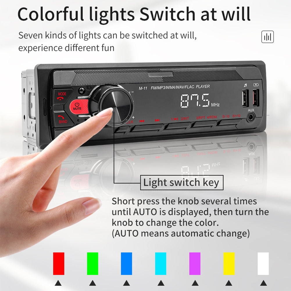 1 Din Car Radio Stereo Bluetooth Receiver Fast Charging Jack - Premium Other Car Electronics from Rapidvehicles - Just $53.99! Shop now at Rapidvehicles