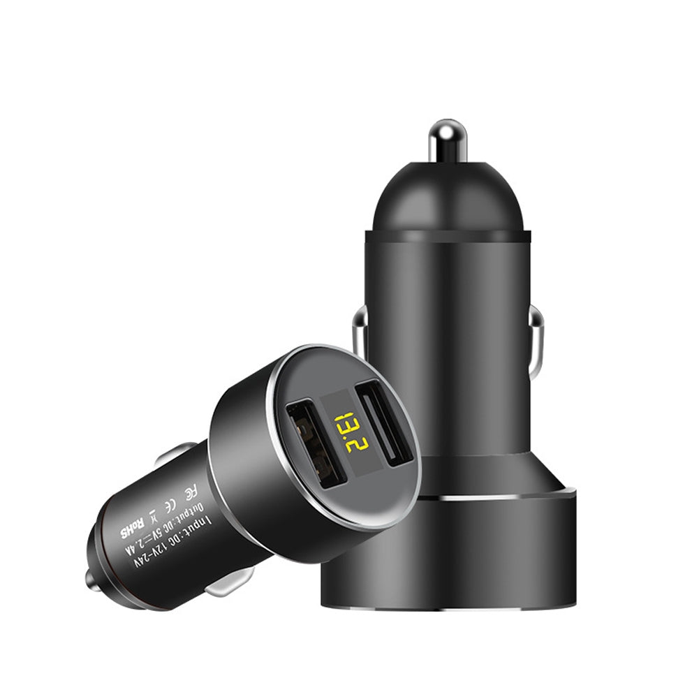 Dual Usb Car Charger Digital Display Multi-functional Constant Temperature Charging Adapter Vehicle Parts black - Premium Car Chargers from Rapidvehicles - Just $14.99! Shop now at Rapidvehicles