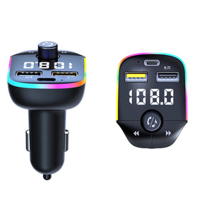 Car Fm Transmitter Bluetooth-compatible Handsfree Calling Wireless Car Kit Stereo Mp3 Music Player Usb Charger black - Premium Car Chargers from Rapidvehicles - Just $24.99! Shop now at Rapidvehicles