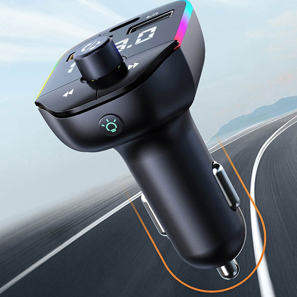 Car Fm Transmitter Bluetooth-compatible Handsfree Calling Wireless Car Kit Stereo Mp3 Music Player Usb Charger black - Premium Car Chargers from Rapidvehicles - Just $24.99! Shop now at Rapidvehicles