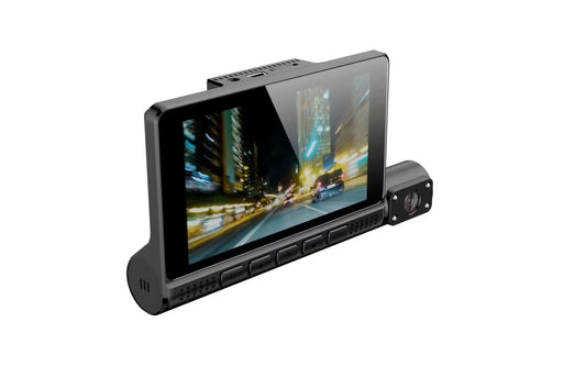 ABS Car 4 Inch Driving Recorder HD 1080P Three-Lens Touch - Premium Car Rear View Camera from Rapidvehicles - Just $80.99! Shop now at Rapidvehicles