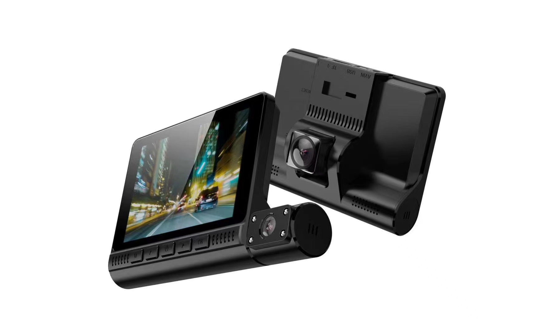 ABS Car 4 Inch Driving Recorder HD 1080P Three-Lens Touch - Premium Car Rear View Camera from Rapidvehicles - Just $80.99! Shop now at Rapidvehicles